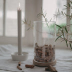 Julstaden - förvaringsburk i glas med trälock