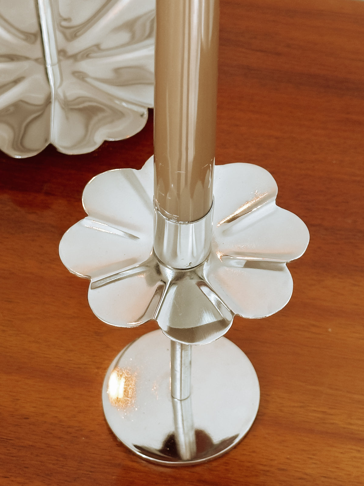 Ljusstake - Silverblomma petite