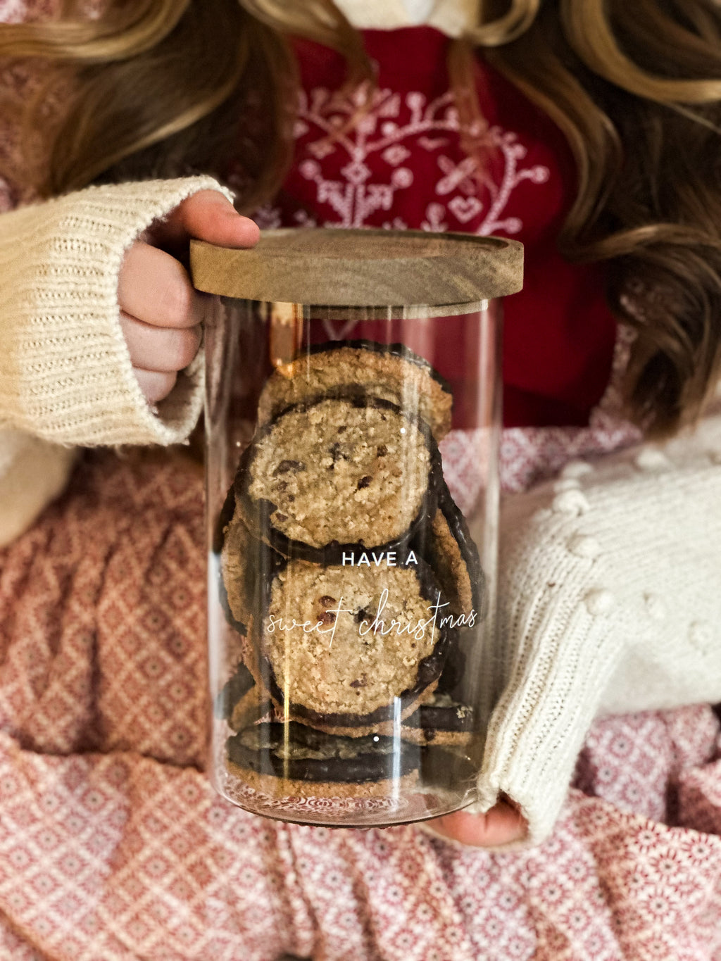Sweet Christmas - förvaringsburk i glas med trälock