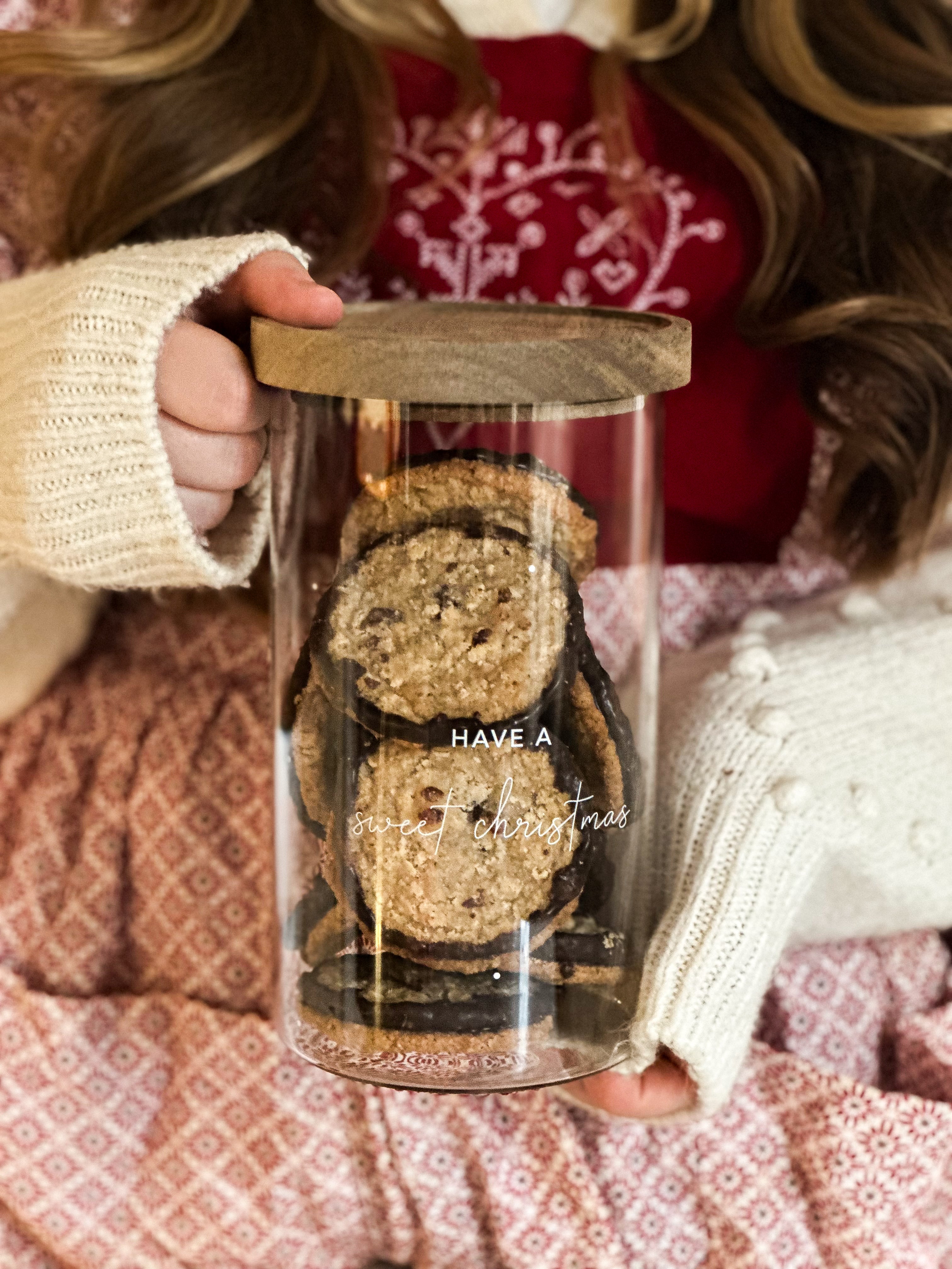 Sweet Christmas - förvaringsburk i glas med trälock
