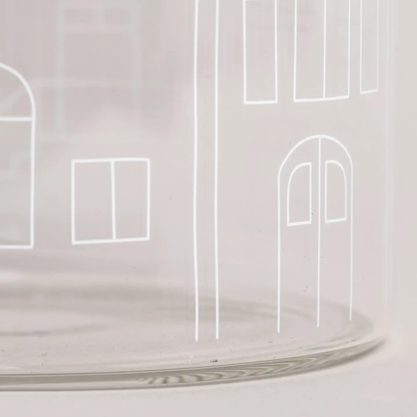 Julstaden - förvaringsburk i glas med trälock