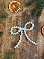 Julgranshänge rosett pärlor