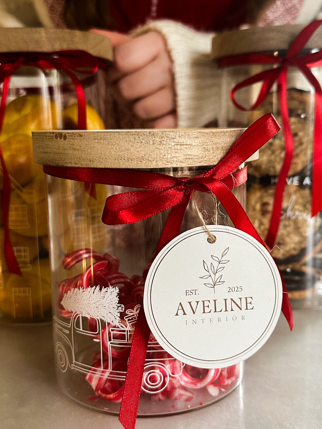 Driving home for Christmas - förvaringsburk i glas med trälock