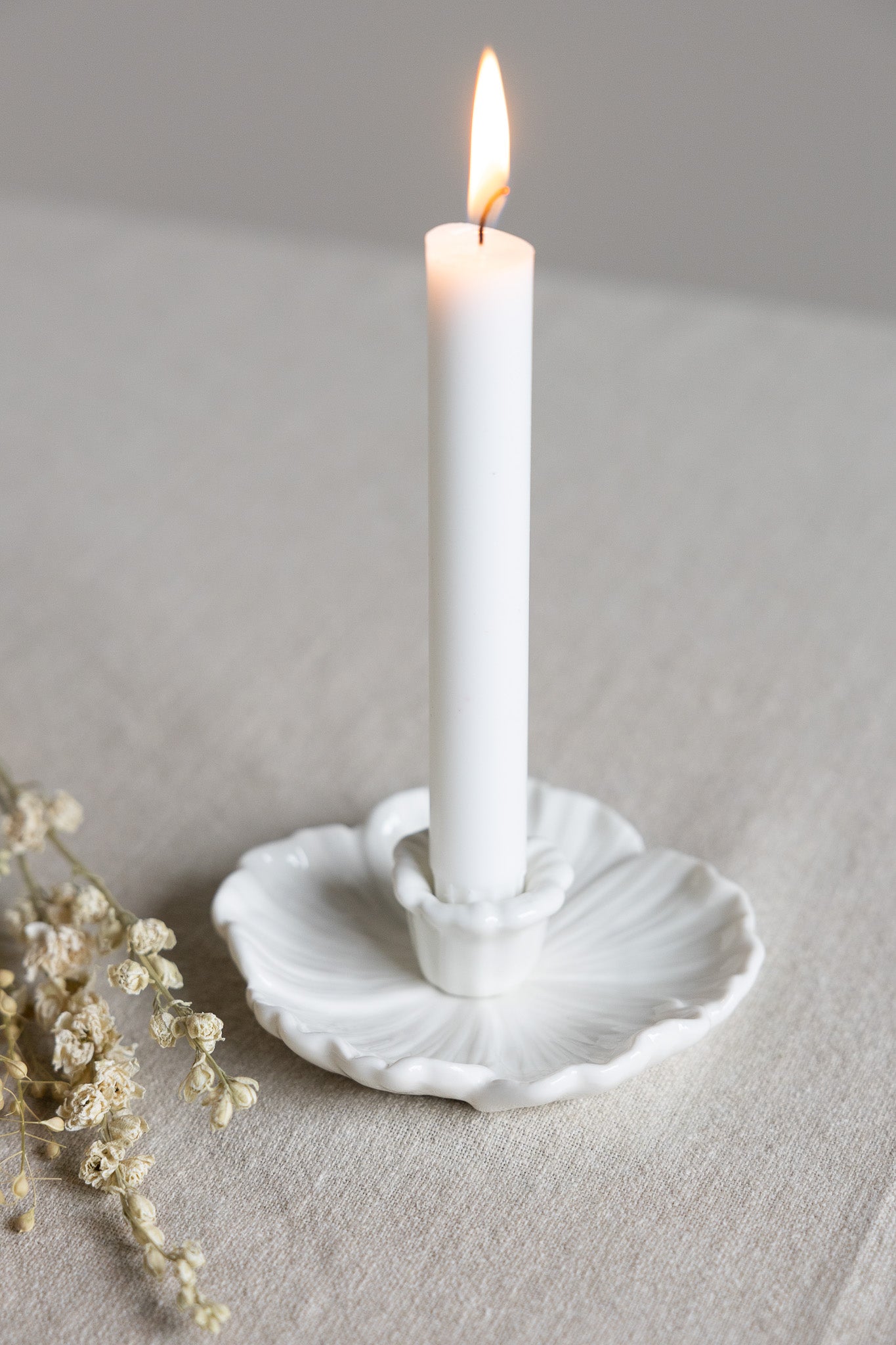 Ljusstake botanik - vit