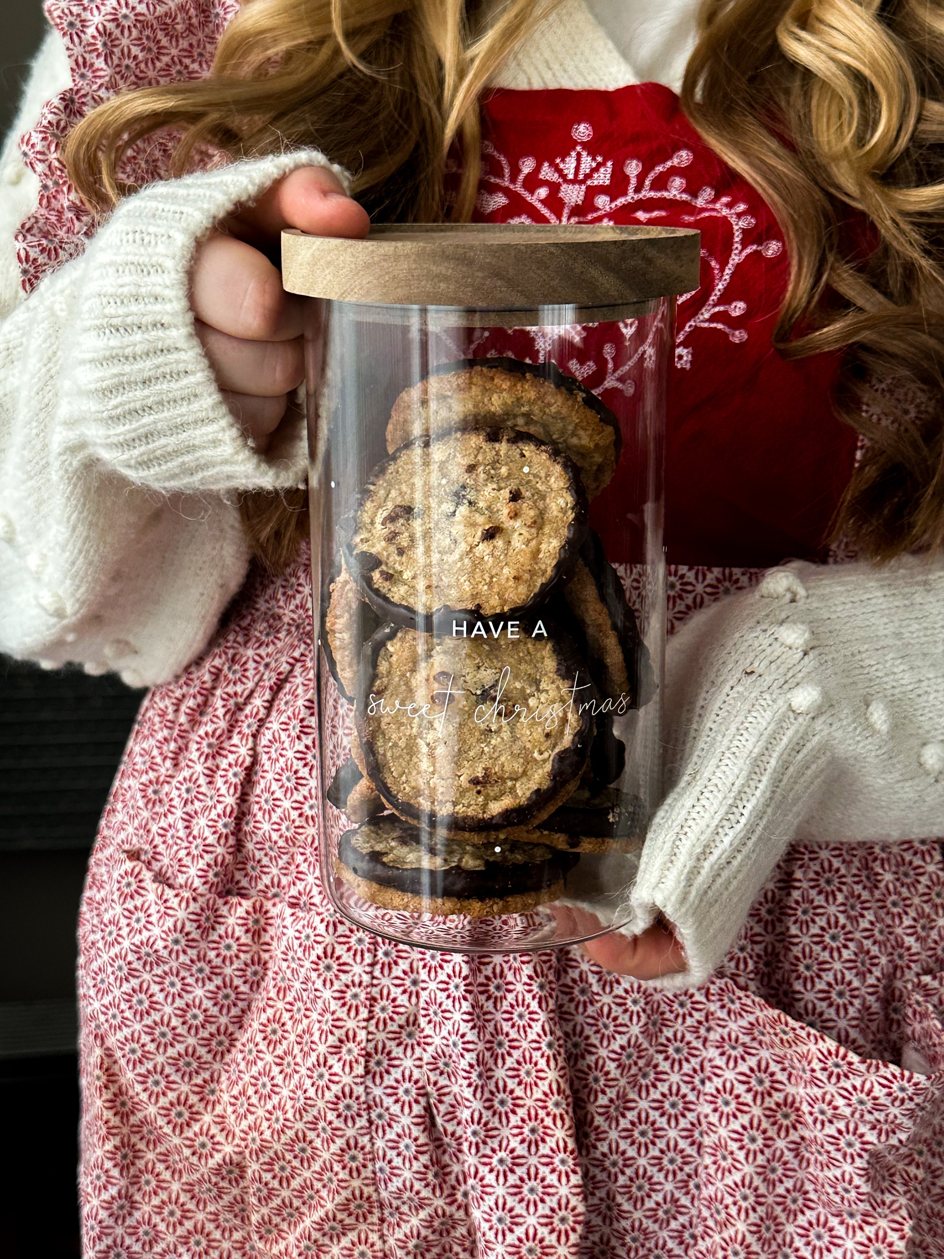 Sweet Christmas - förvaringsburk i glas med trälock