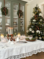 Julgranshänge rosett pärlor