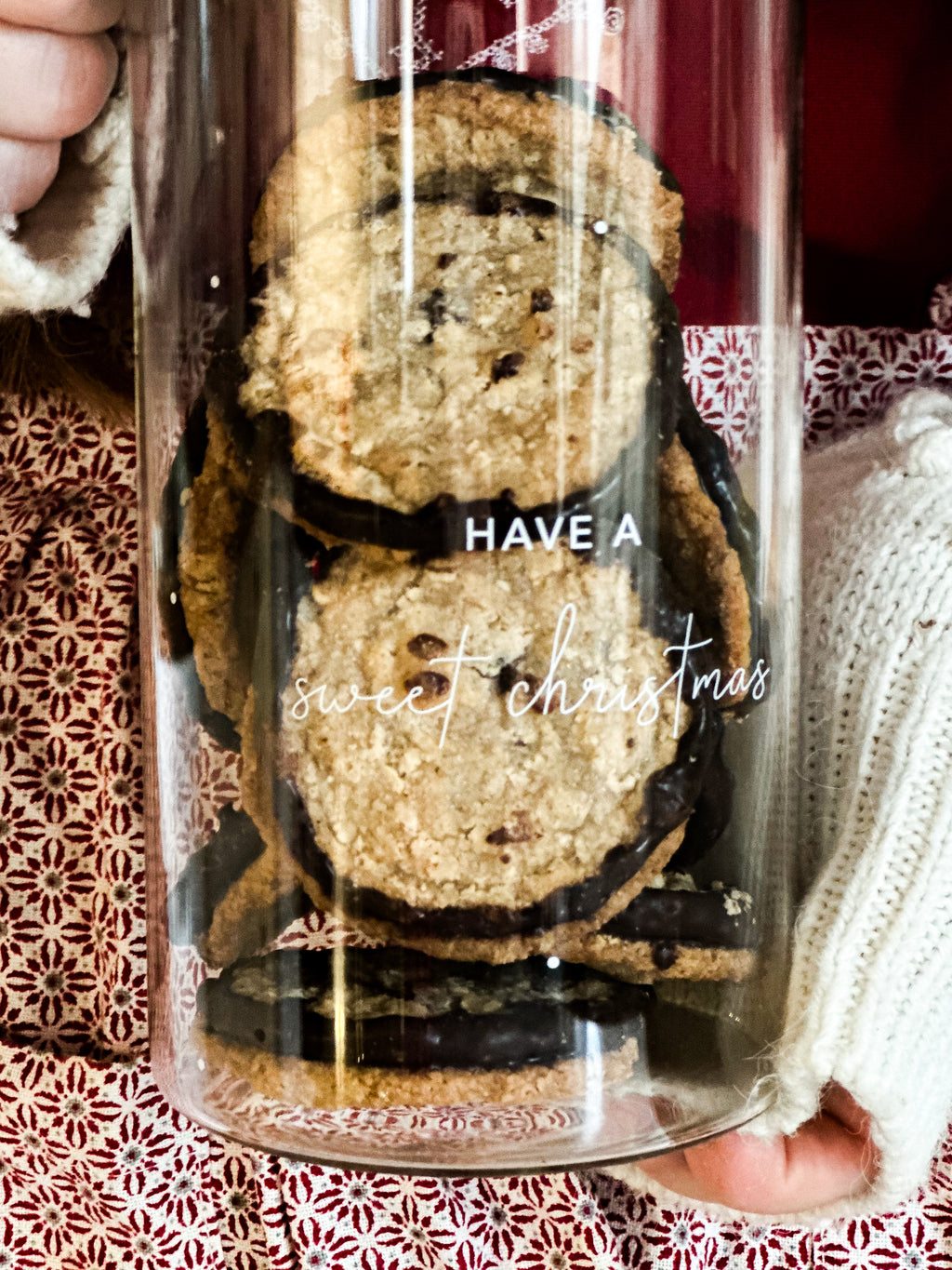 Sweet Christmas - förvaringsburk i glas med trälock