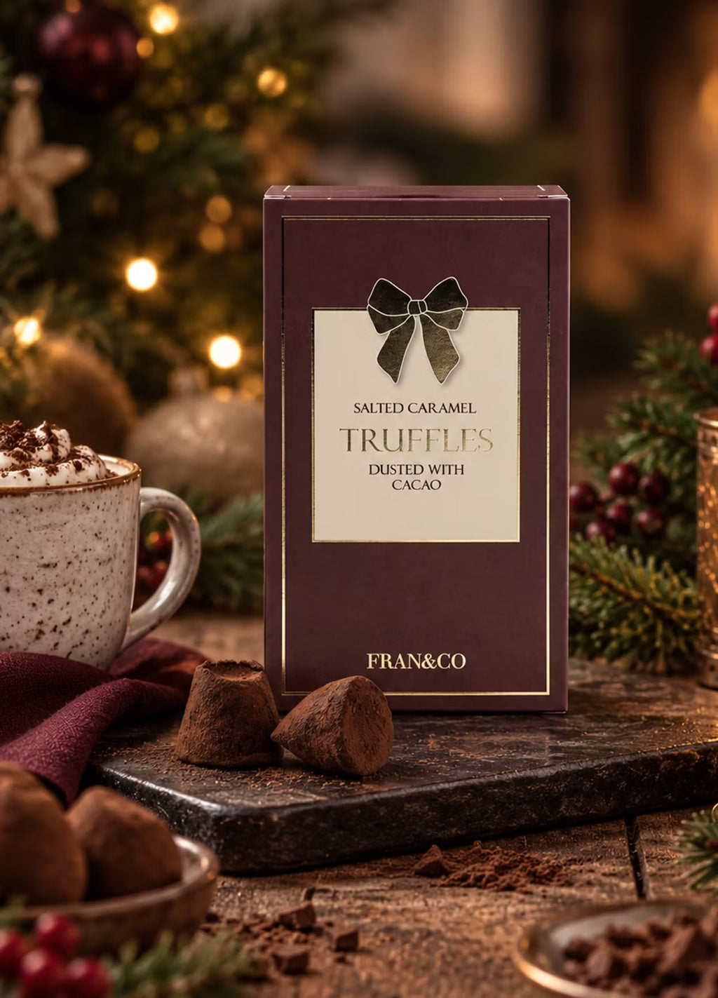 Lyxiga chokladtryfflar- salt karamell