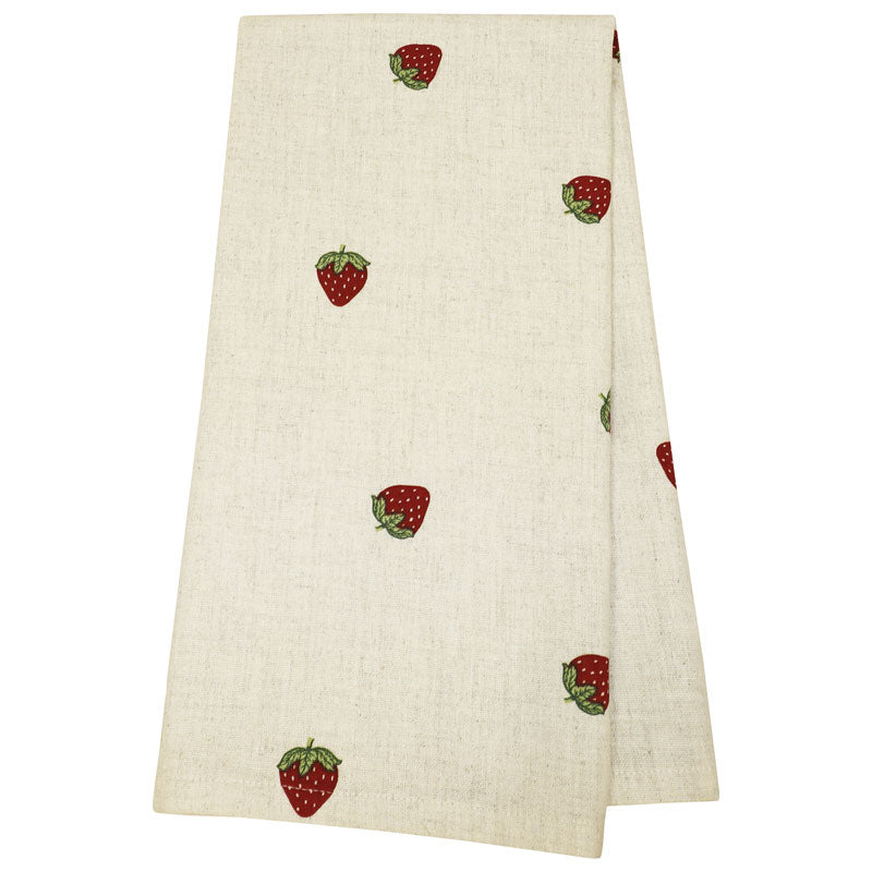 Kökshandduk sommar - jordgubbe